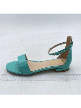 YDN Womens Chic Block Low Heel Sandals Open Toe Ankle Strap Patent Comfortable